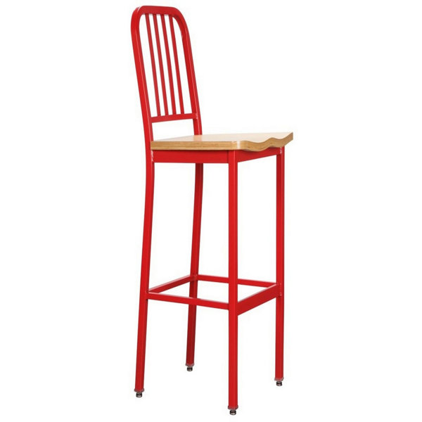 17 Stories Osage Solid Wood Bar Stool Wayfair